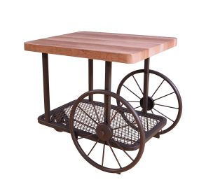 Francie End Table, Oak & Antique Gray