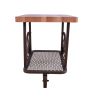 Francie End Table, Oak & Antique Gray