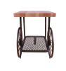 Francie End Table, Oak & Antique Gray