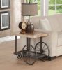 Francie End Table, Oak & Antique Gray