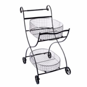 Well designed Metal Utility Cart & Stand, black