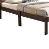 Simply Design Twin Bed With Wooden Slatted Headboard, Brown