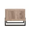 Modern Driftwood Open Shelf Coffee Table, Gray and Brown