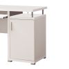 Elegant white Computer desk with efficient Storage