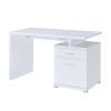 Gorgeous white Wooden desk with cabinet