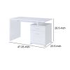 Gorgeous white Wooden desk with cabinet