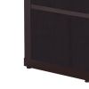 Radiant Brown Wooden Corner Bookcase