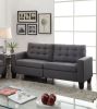 Dashing Sofa In Gray Linen Fabric