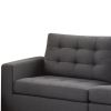 Dashing Sofa In Gray Linen Fabric