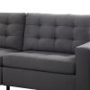 Dashing Sofa In Gray Linen Fabric