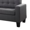 Dashing Sofa In Gray Linen Fabric