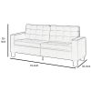 Dashing Sofa In Gray Linen Fabric