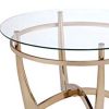Attractive Coffee Table, Gold & Clear Glass