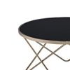 Alluring Coffee Table, Black Glass & Gold
