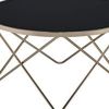 Alluring Coffee Table, Black Glass & Gold
