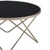 Alluring Coffee Table, Black Glass & Gold
