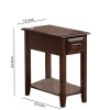 Astounding Side Table, Dark Cherry Brown