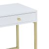 Astonishing Side Table, White & Gold