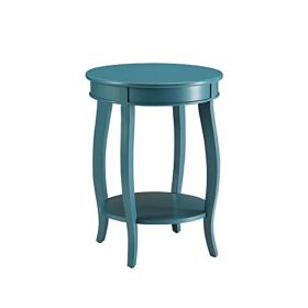Affiable Side Table, Teal Blue