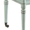 Wooden Serving Tray Table, Antique Green