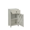 Faddish Side Table, White