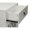 Faddish Side Table, White