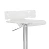 Smart Looking Adjustable Stool with Swivel, Clear & Chrome