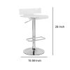 Smart Looking Adjustable Stool with Swivel, Clear & Chrome