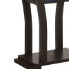 Wooden Console Table With 1 Shelf, Dark Espresso