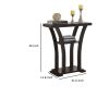 Wooden Console Table With 1 Shelf, Dark Espresso