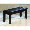 Impressive leather Tufted Upholstered Bench In Brown And Black