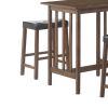 Contemporary Style 3 Piece Counter Height Set, Brown
