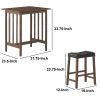 Contemporary Style 3 Piece Counter Height Set, Brown