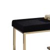 Astonishing Ottoman, Black Fabric & Gold