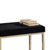 Astonishing Ottoman, Black Fabric & Gold