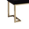 Astonishing Ottoman, Black Fabric & Gold