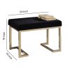 Astonishing Ottoman, Black Fabric & Gold