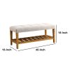 Wooden Bench, Light Gray & Oak