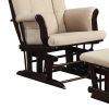 Functionally Appealing Glider Chair With Ottoman, Beige