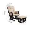 Functionally Appealing Glider Chair With Ottoman, Beige