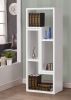 Hollow Core TV Console and Bookcase Combination, White