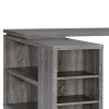 Modern Style Wooden Office Desk, Gray