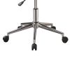 Contemporary Small Back Home Office Chair, Beige/Walnut