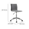 Contemporary Mid Back Desk Chair, Gray