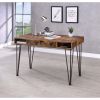 Mid Century Modern Wooden Writing Desk and 1 Drawer, Brown