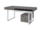 Elegant Contemporary Style Wooden Writing Desk, Gray