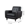 High toned Accent Chair, Black