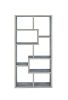 Modish Wooden Bookcase With Multiple Shelves, Gray