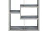 Modish Wooden Bookcase With Multiple Shelves, Gray