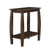 Elegant Wooden Chair Side Table, Brown